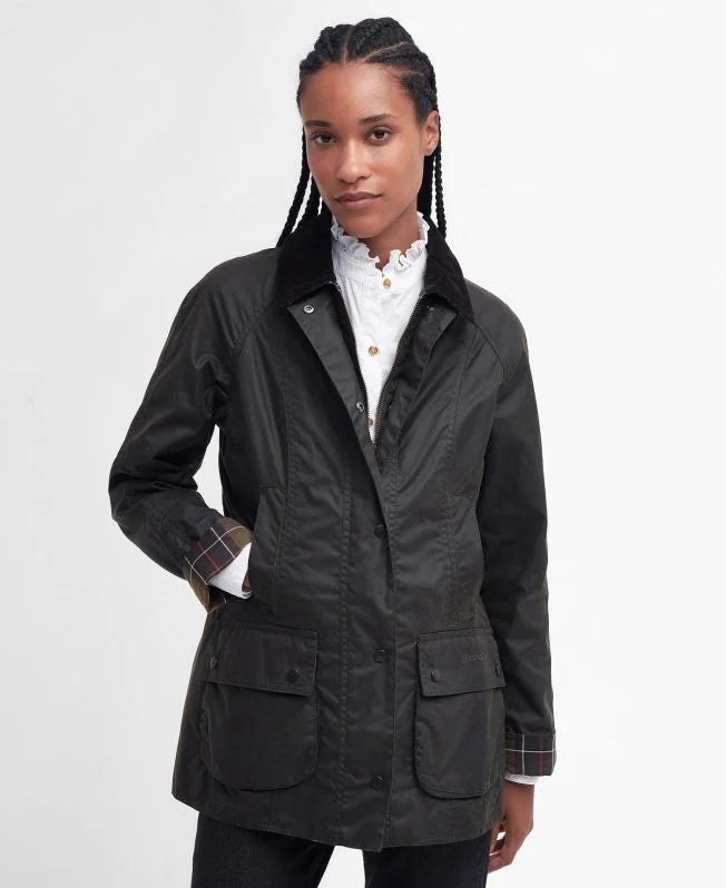 Barbour - Dame voks jakke, Classic, Beadnell, Oliven