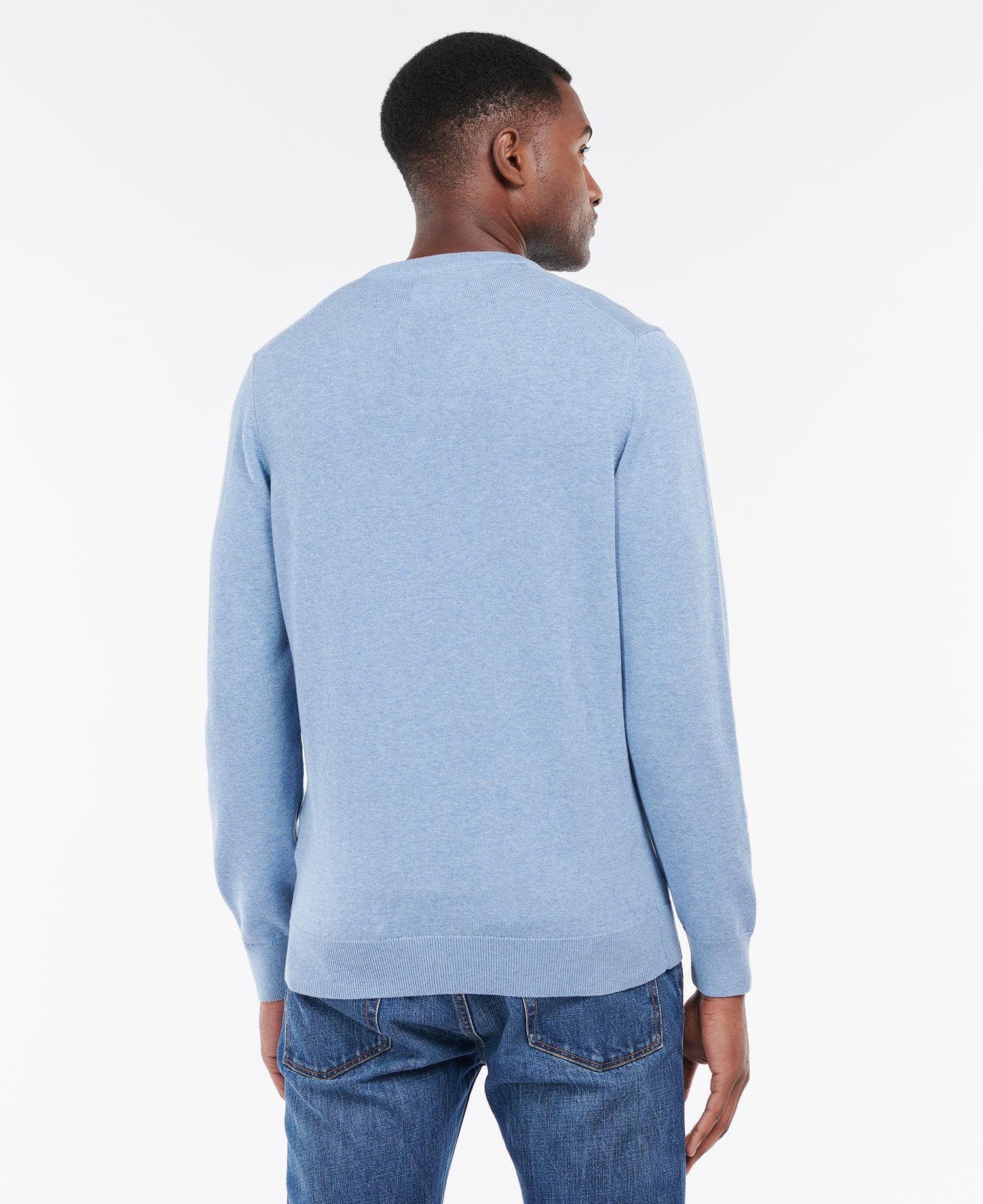 Barbour - Herre, Pullover, Pima Cotton Crew, Chambray