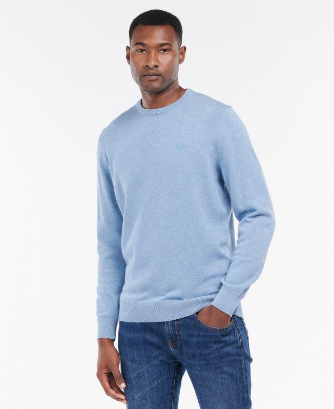 Barbour - Herre, Pullover, Pima Cotton Crew, Chambray