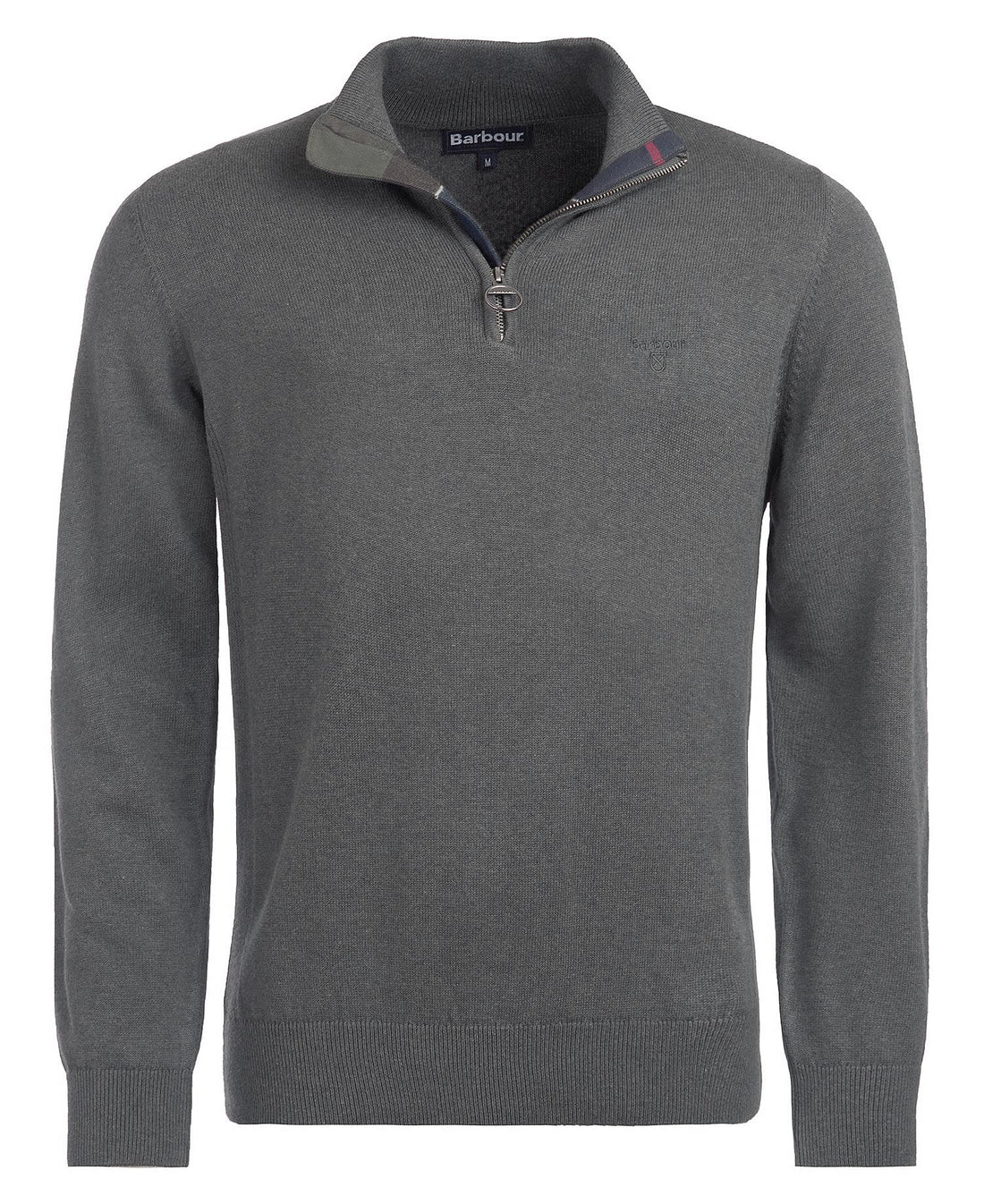 Barbour - Herre, Sweater, Cotton Half Zip, Olive