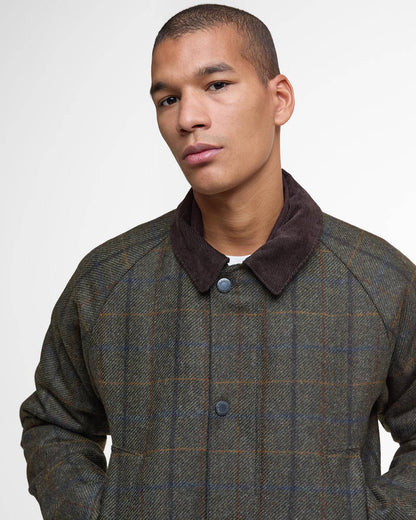 Barbour - Jakke, herre, Bedale Check Wool- Olive