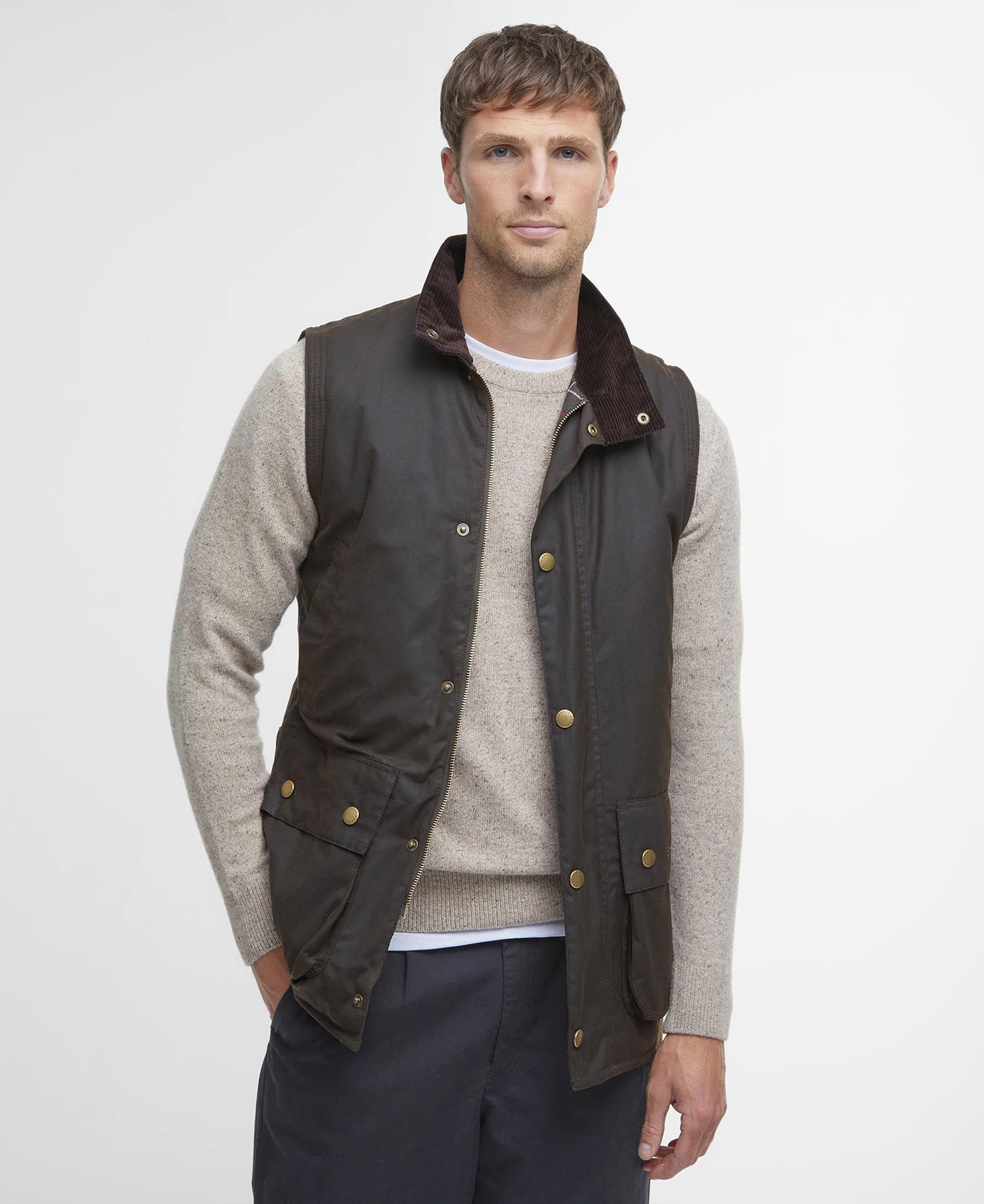 Barbour - Herre Wax vest, Westmorland Wax - Oliven