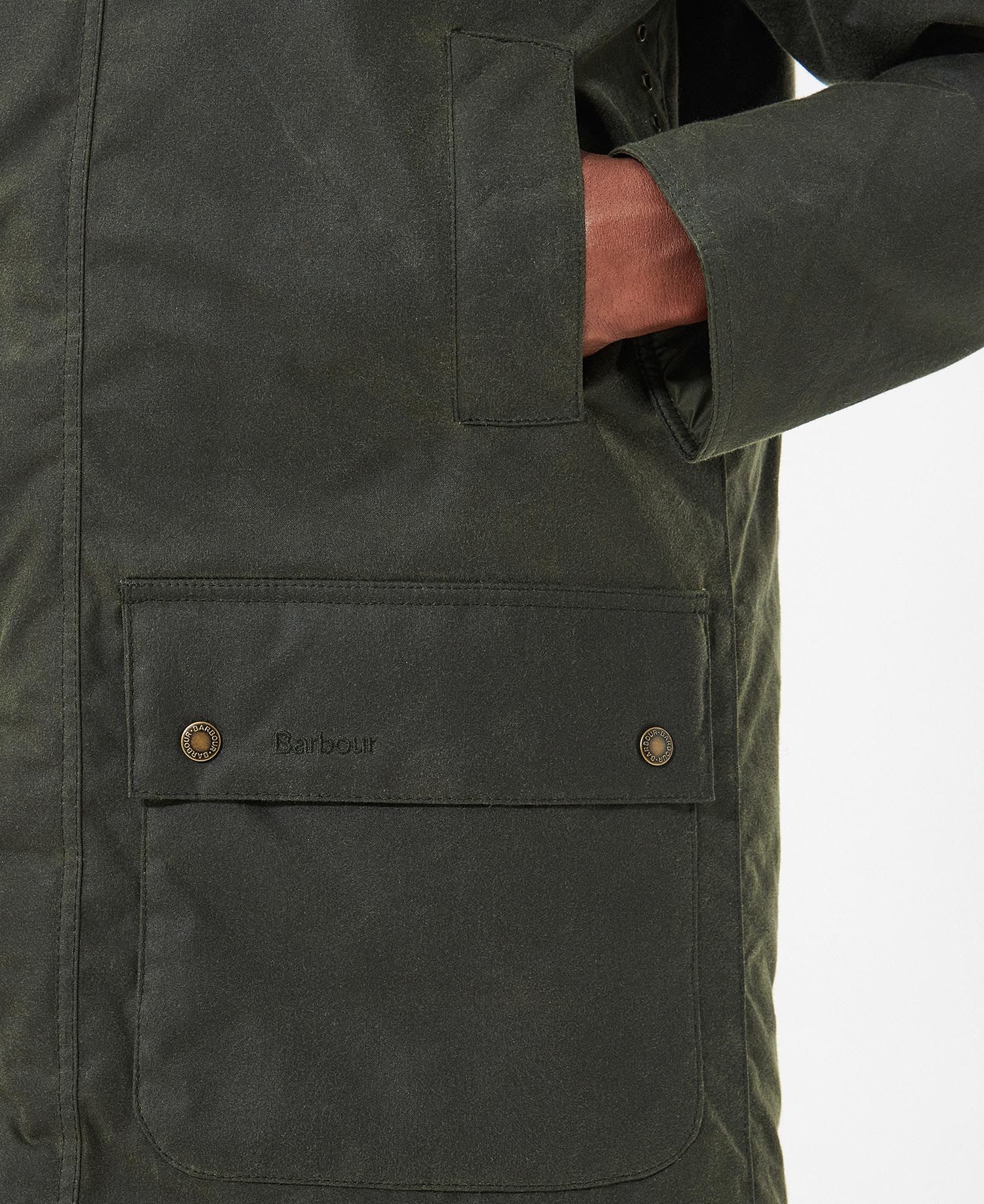 Barbour - Jakke, herre, Wax Parka, Army Green