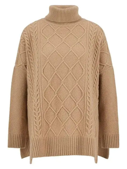 Barbour, Dame, Burne Knitted Cape- Pale Camel