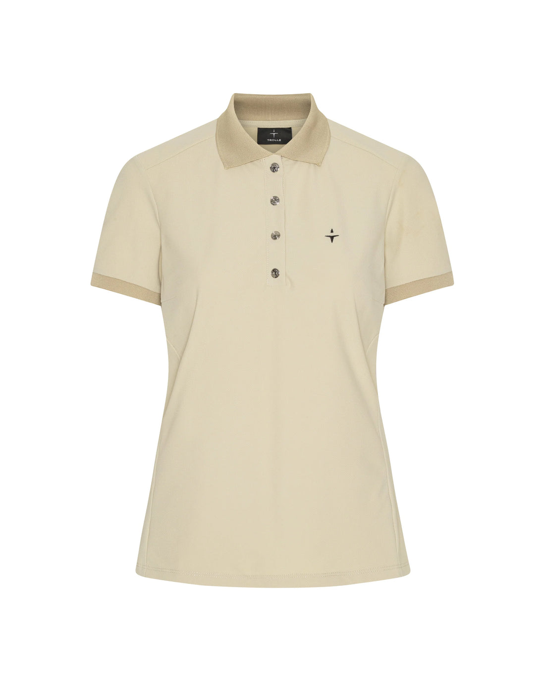 Trolle, T shirt, Technicial Piquee snap- Sand