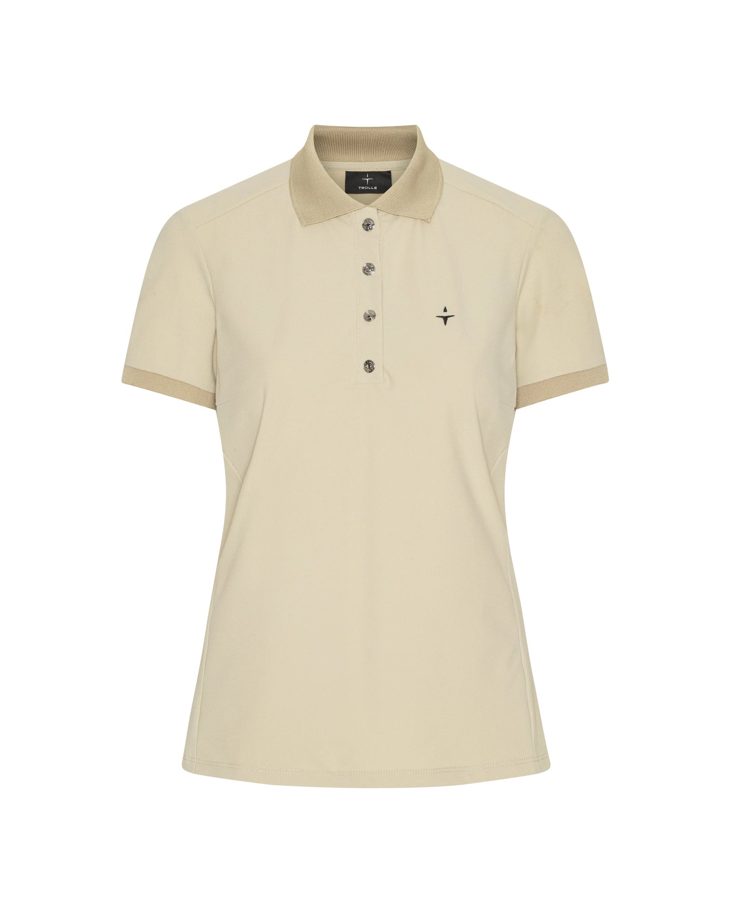 Trolle, T shirt, Technicial Piquee snap- Sand