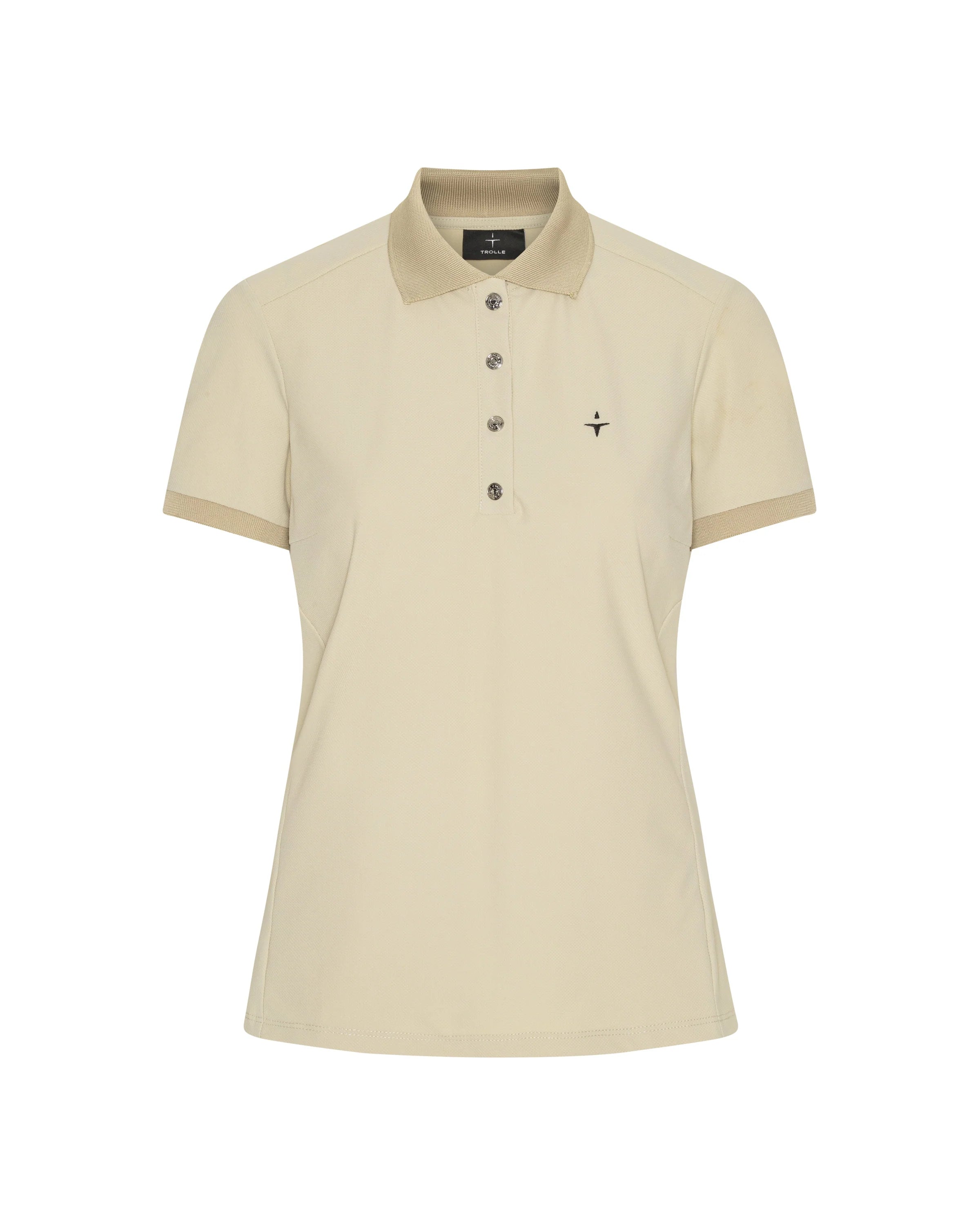 Trolle, T shirt, Technicial Piquee snap- Sand