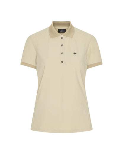 Trolle, T shirt, Technicial Piquee snap- Sand