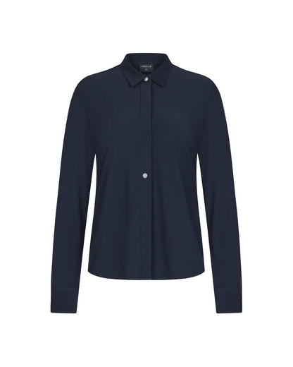 Trolle, Piquet bluse, Dame- Navy