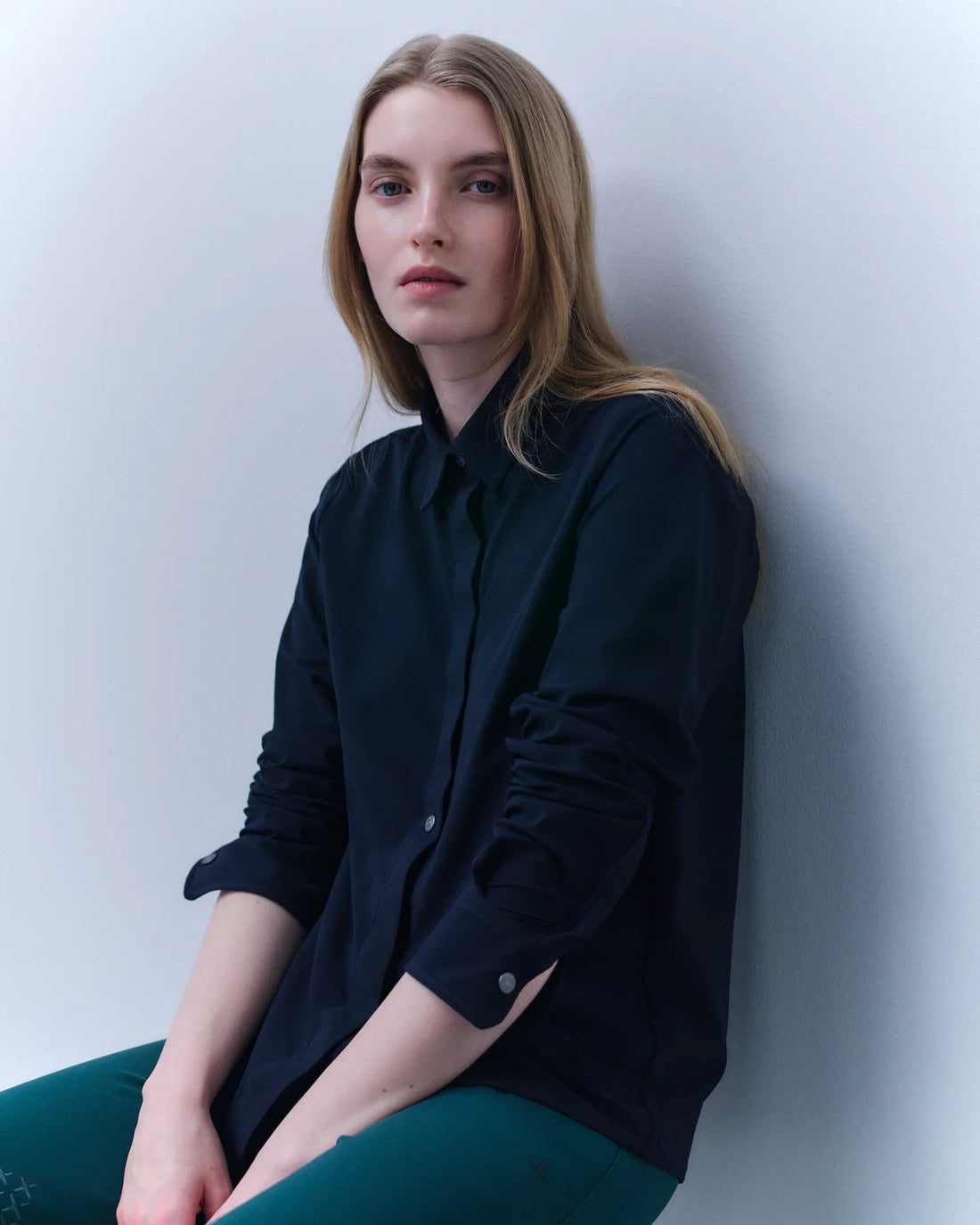 Trolle, Piquet bluse, Dame- Navy