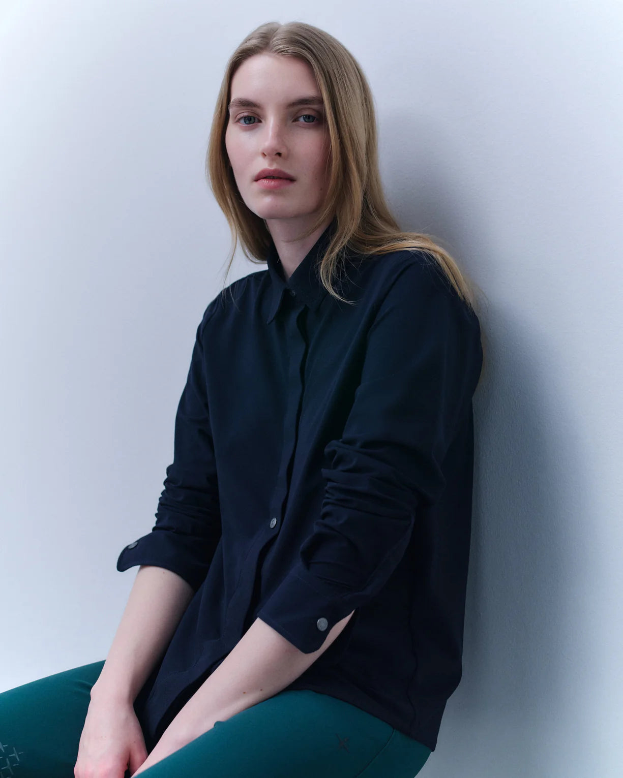 Trolle, Piquet bluse, Dame- Navy