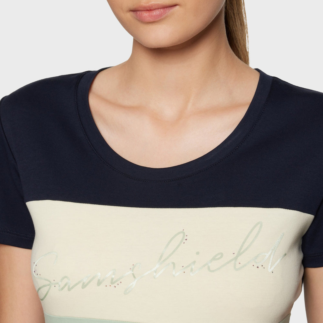Samshield - T-shirt, Alba, Navy/Pistaccio