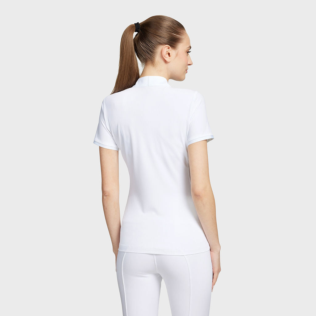 Samshield - T-shirt, Skjorte, Louane, Korte Ærmer SS24 - White Texturized