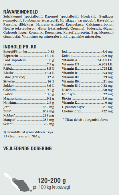 Equsana - Tilskudsfoder, Ridehest, Champ - 15 kg