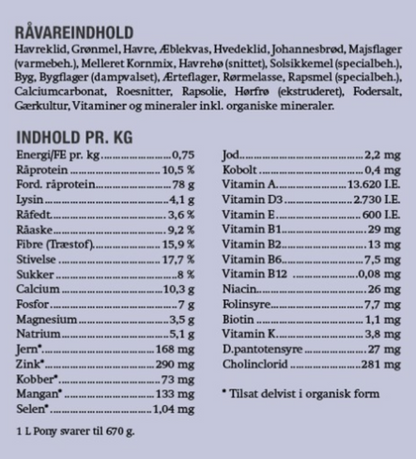 Equsana - Fuldfoder, Müsli, Pony - 15 kg