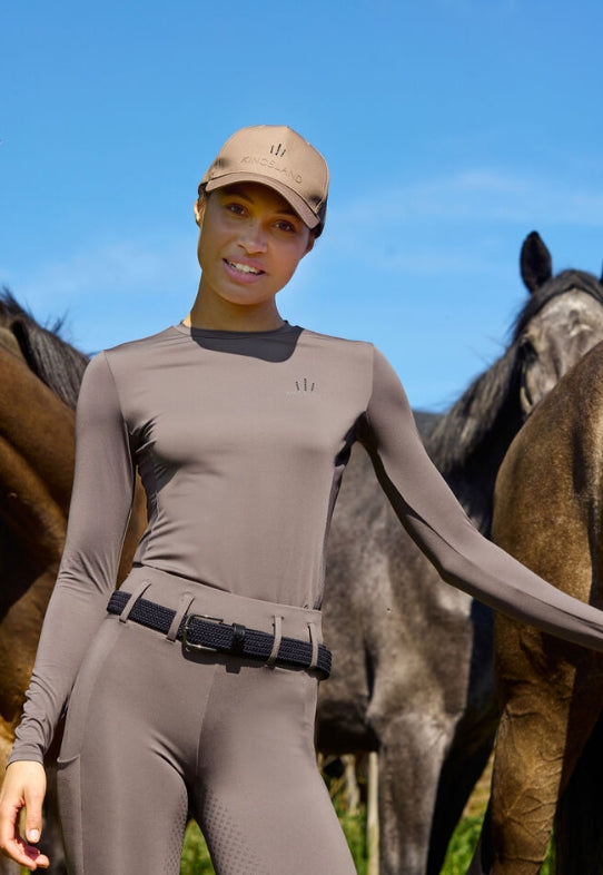 Kingsland, Lea, trænings bluse, Dame- Brown Iron