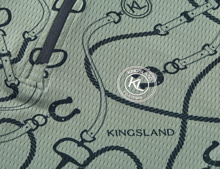 Kingsland, mesh bluse, Larissa- Green Agave