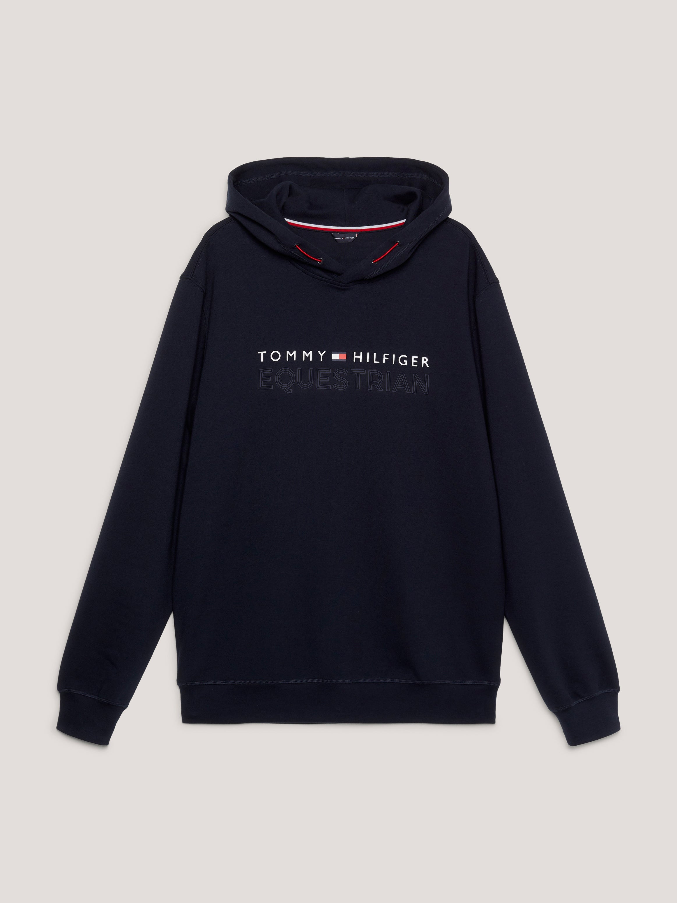 Tommy Hilfiger- Herre, logo fleece hoodie, blå