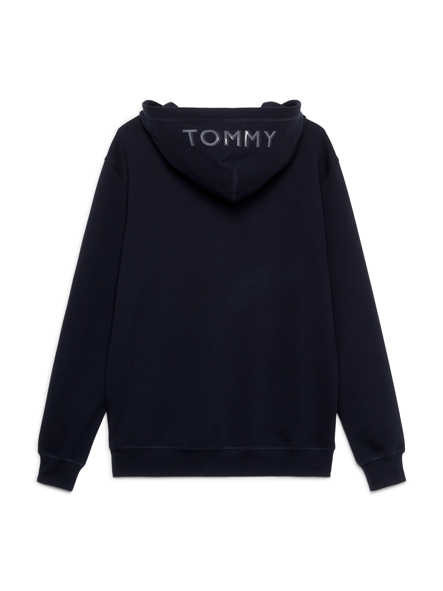 Tommy Hilfiger- Herre, logo fleece hoodie, blå