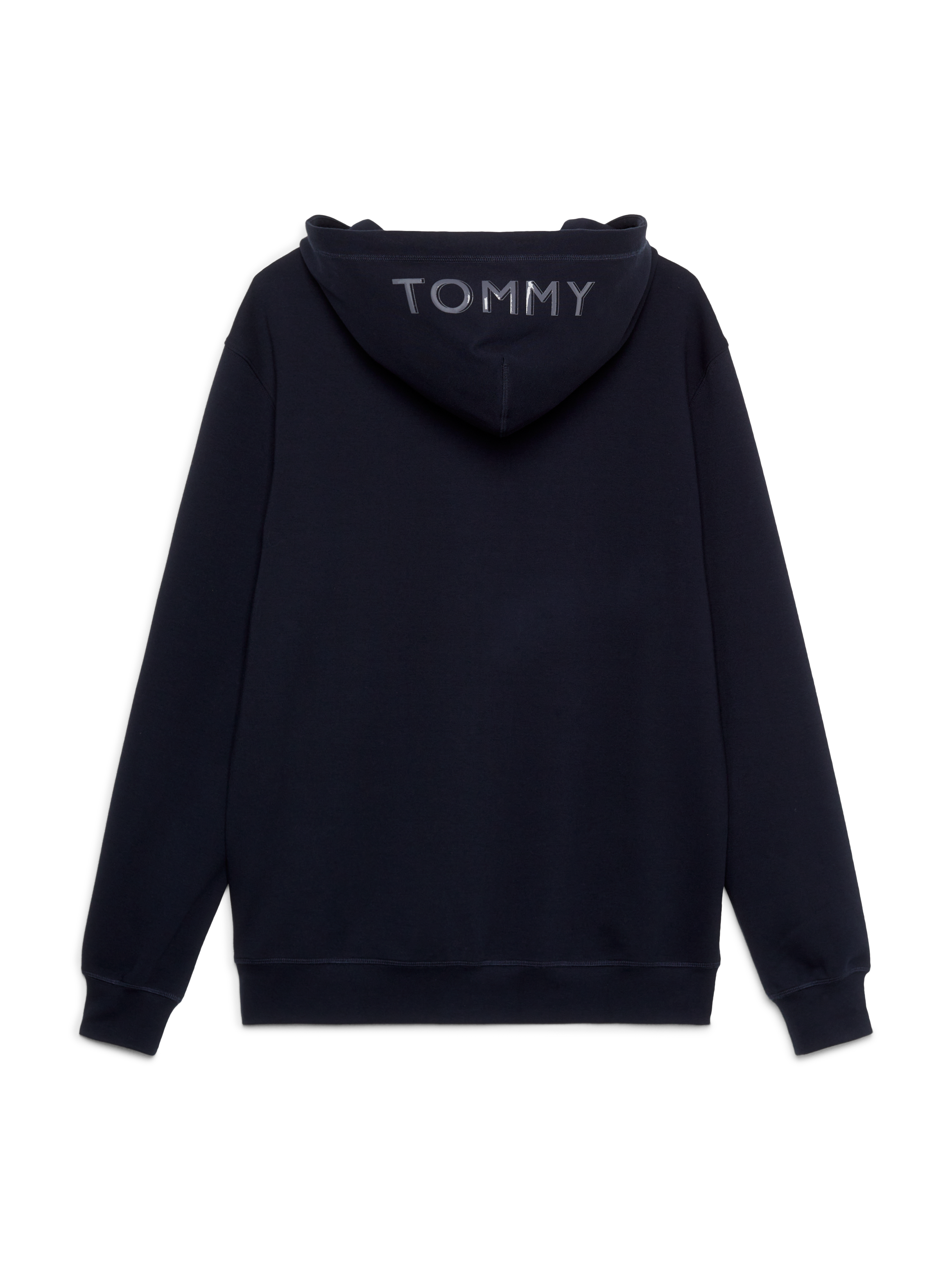 Tommy Hilfiger- Herre, logo fleece hoodie, blå