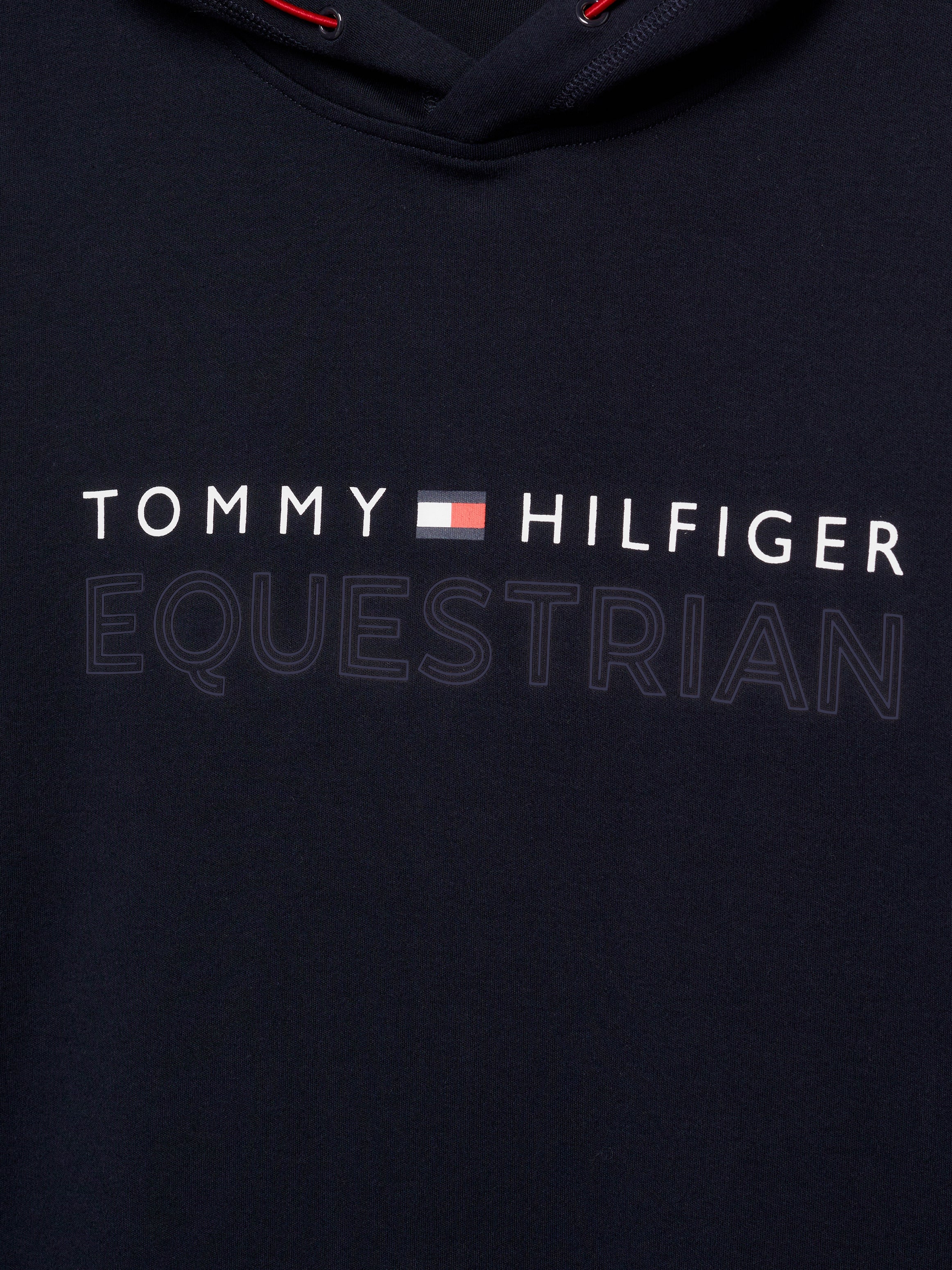 Tommy Hilfiger- Herre, logo fleece hoodie, blå