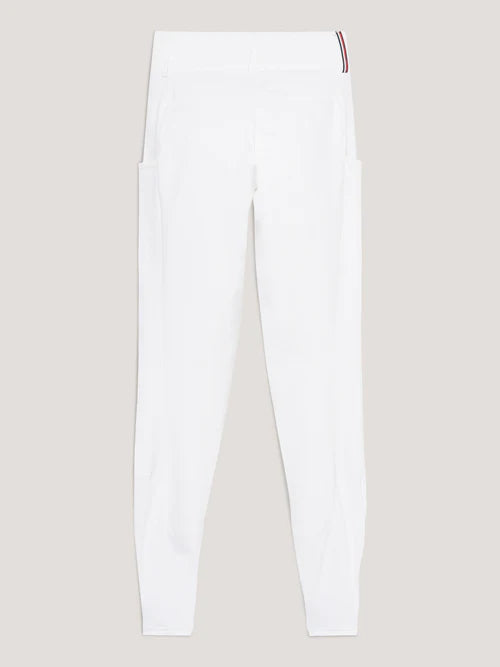 Tommy Hilfiger - Dame, vinter ridebukser, full grip, optic white