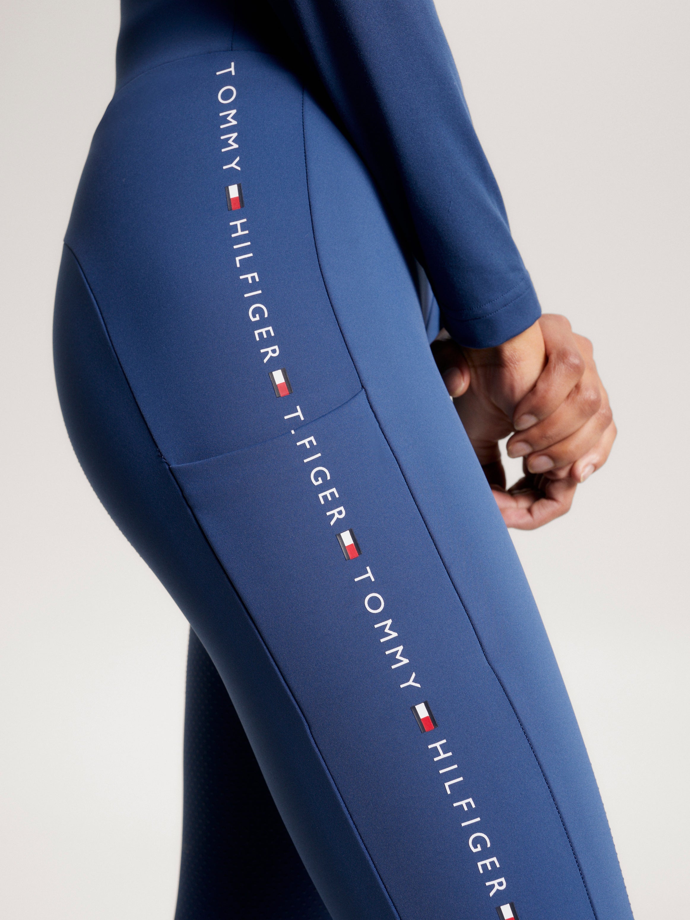 Tommy Hilfiger - Dame, leggings, Rome, full grip, lyseblå