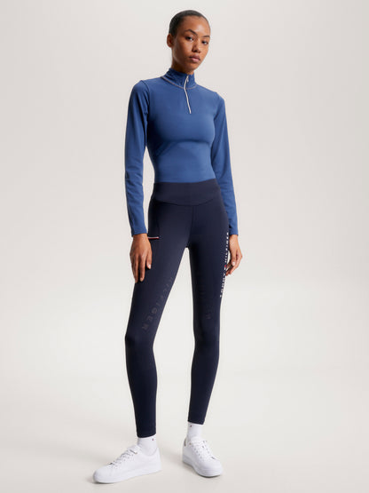 Tommy Hilfiger - Dame, vinter leggings, Elmira, full grip, blå