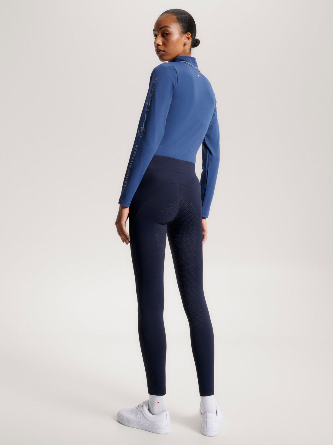 Tommy Hilfiger - Dame, vinter leggings, Elmira, full grip, blå