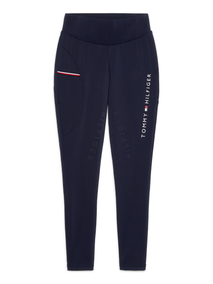 Tommy Hilfiger - Dame, vinter leggings, Elmira, full grip, blå