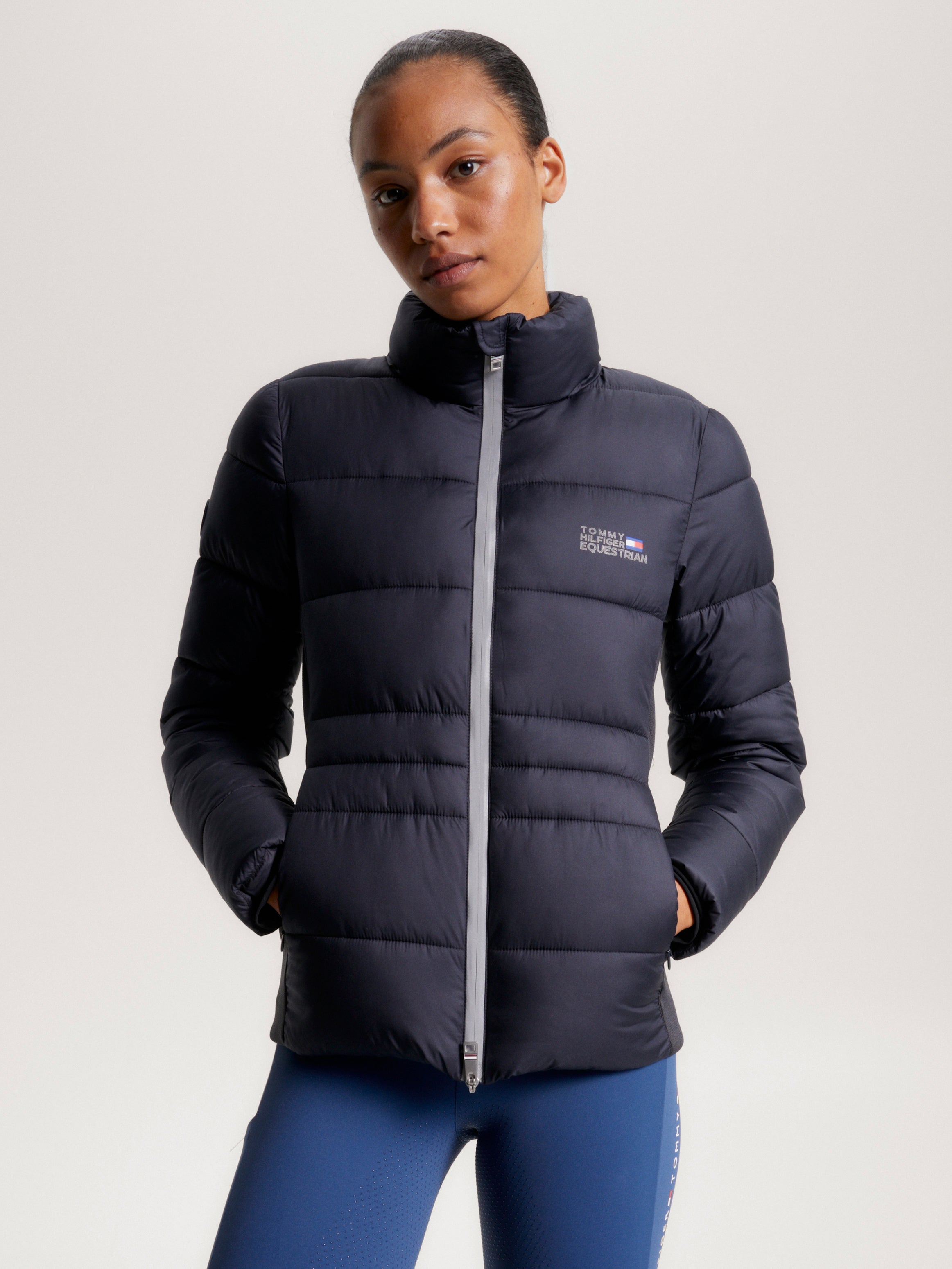 Tommy Hilfiger - Dame dunjakke, puff jacket, kort, blå