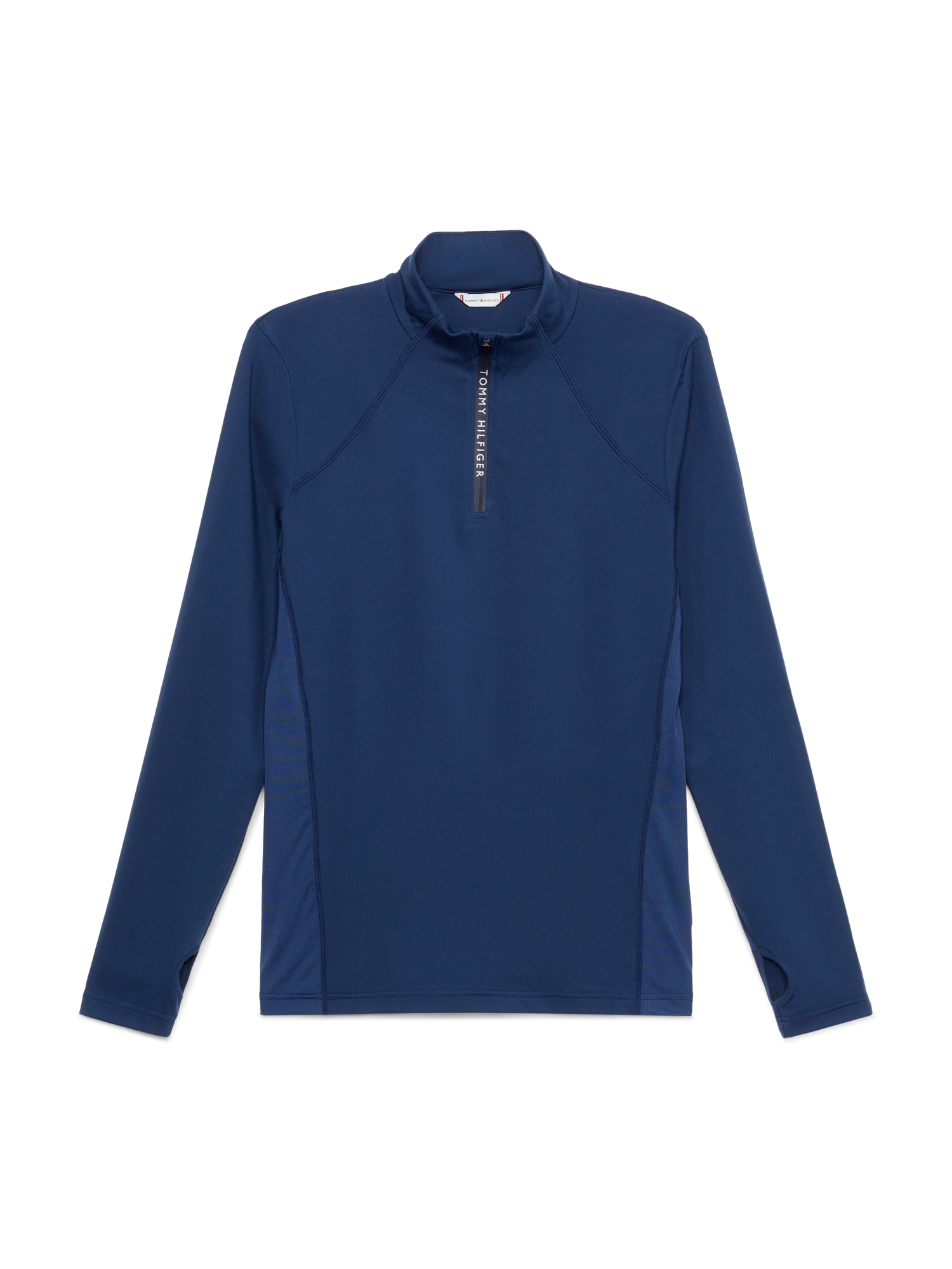 Tommy Hilfiger - Dame, baselayer, termo, 1/4 zip, lyseblå