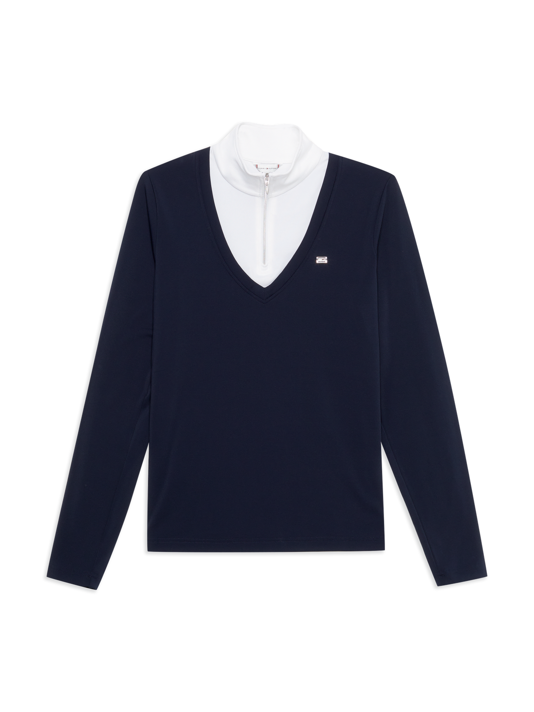 Tommy Hilfiger - Dame, stævne skjorte, 2-in-1 termo, blå