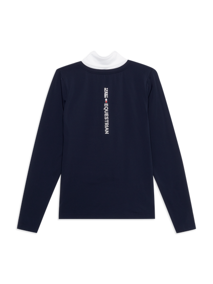 Tommy Hilfiger - Dame, stævne skjorte, 2-in-1 termo, blå