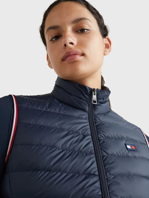 Tommy Hilfiger - Dame, vest, Letvægts, re-down, blå