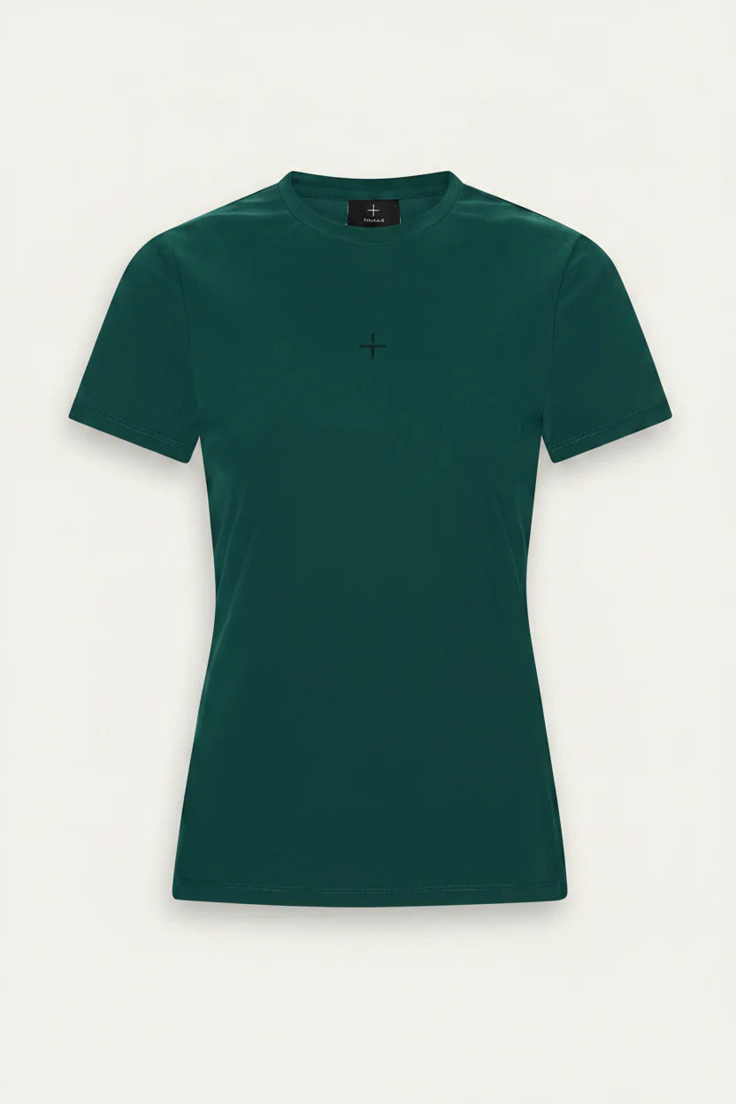 Trolle, Athl, preforated t shirt- Spruce Green