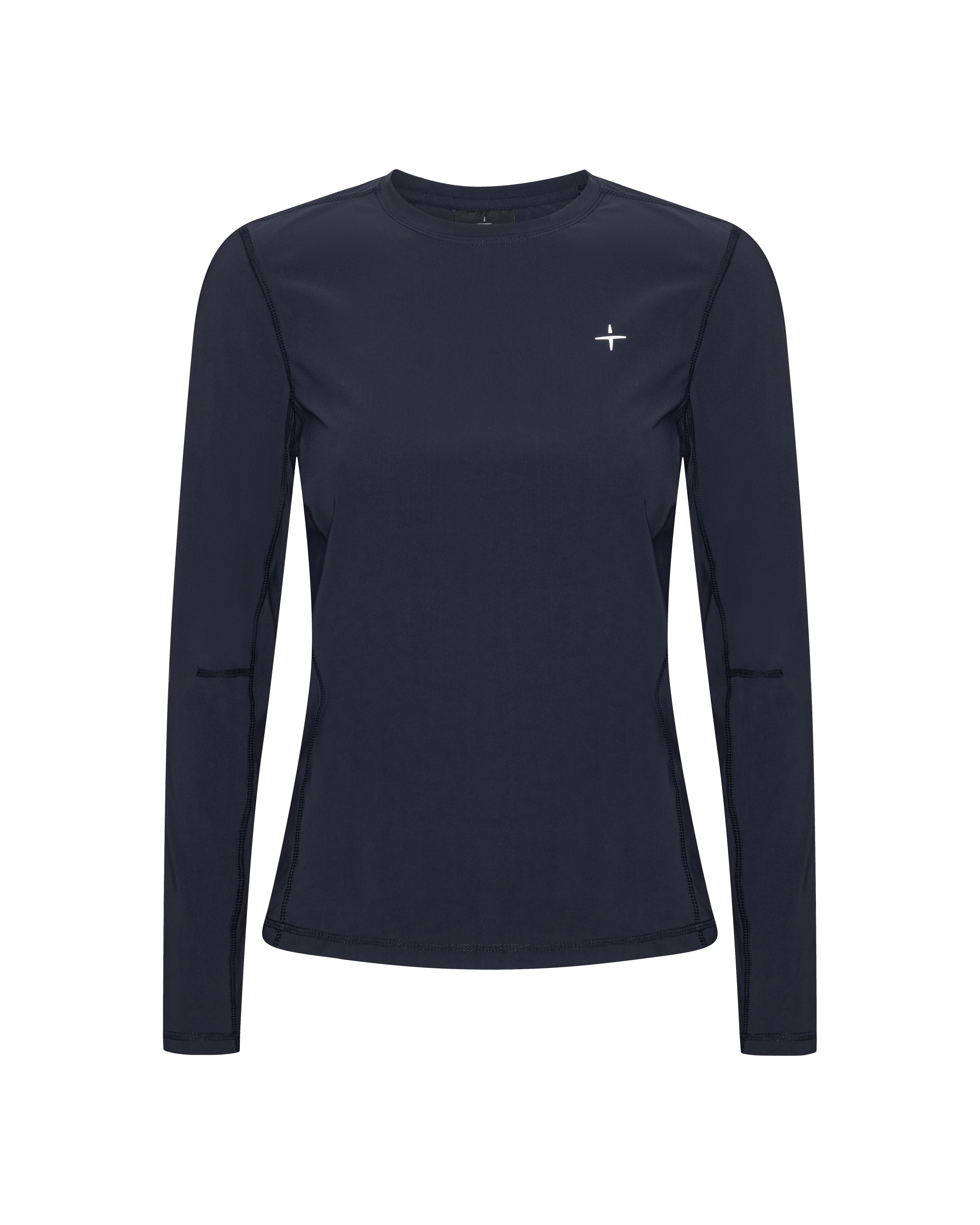 Trolle, Dame, Long sleeve Perforated- Navy