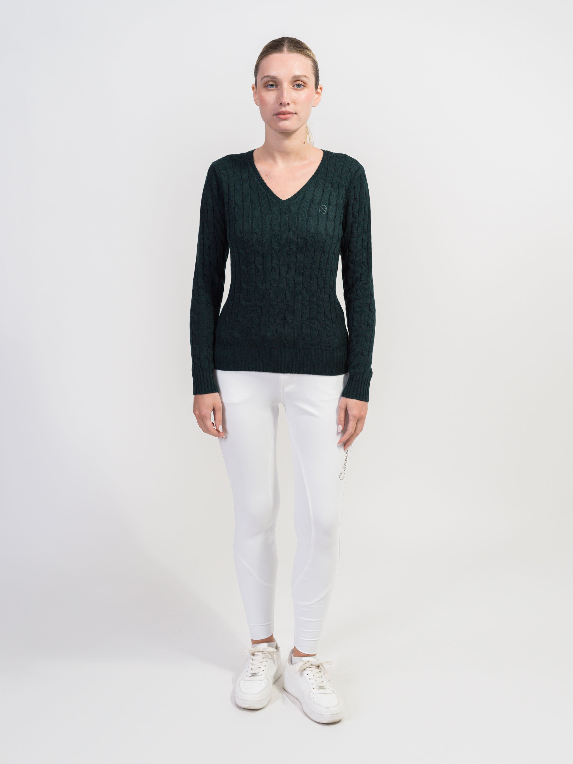 Samshield - Pullover med kabelstrik, Lisa Twisted, Posy Green