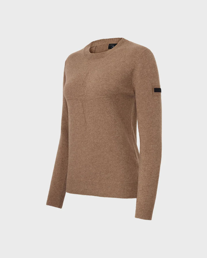 Trolle, Extra fine wool sweater, Dame-Taupe