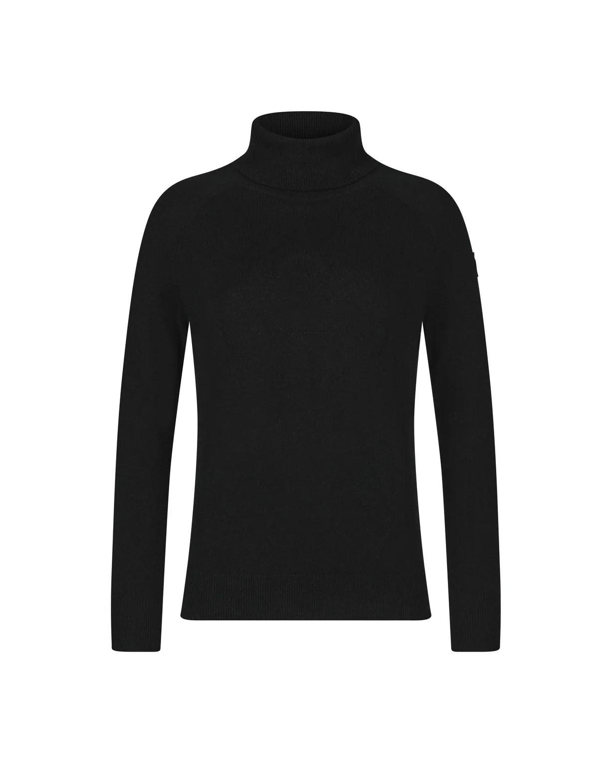 Trolle, Cashmere Faded logo turtleneck, Sweater- Black