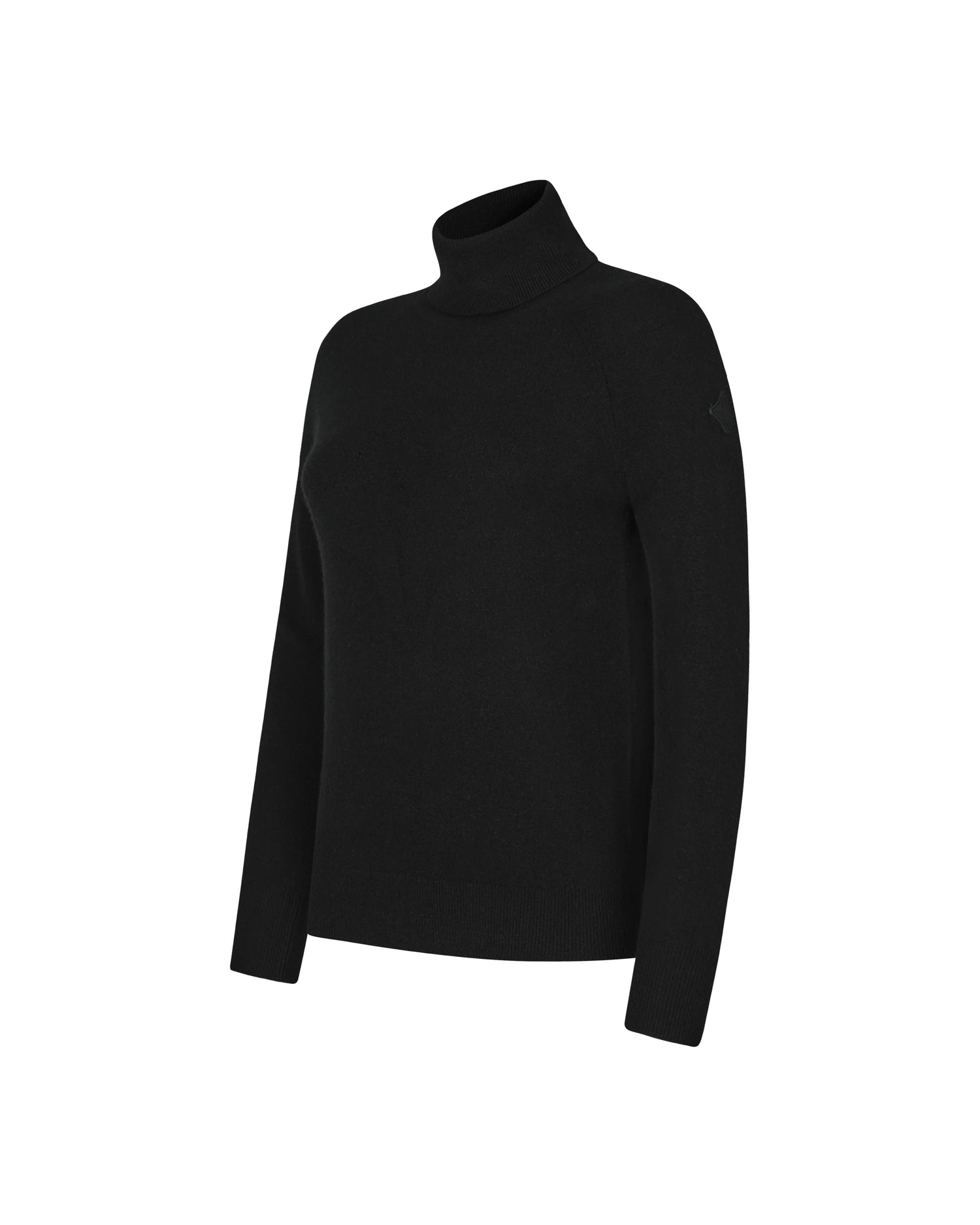 Trolle, Cashmere Faded logo turtleneck, Sweater- Black