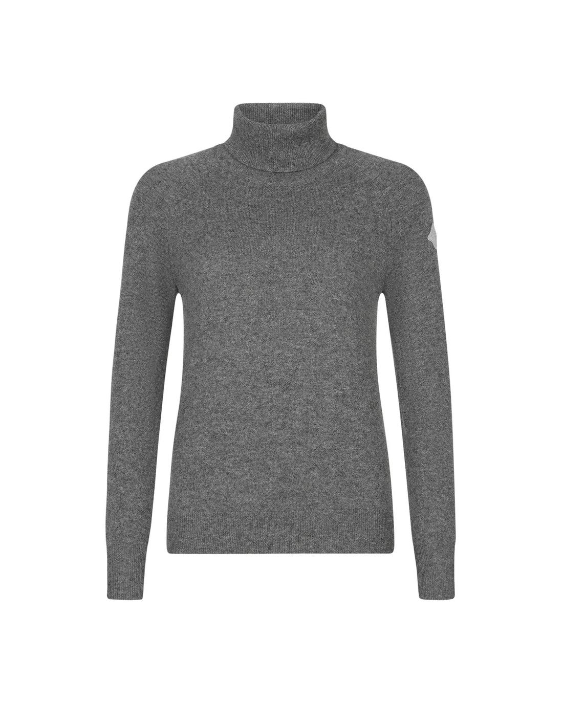 Trolle, Cashmere Faded logo turtleneck, Sweater- Grey