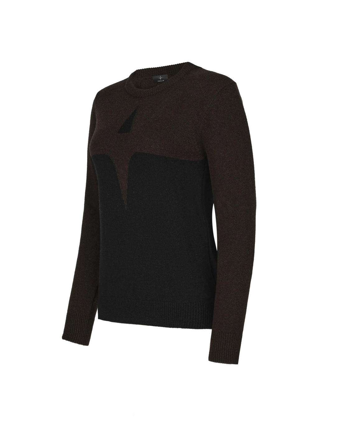 Trolle, Cashmere &amp; Wool sweater.- Black/Terra