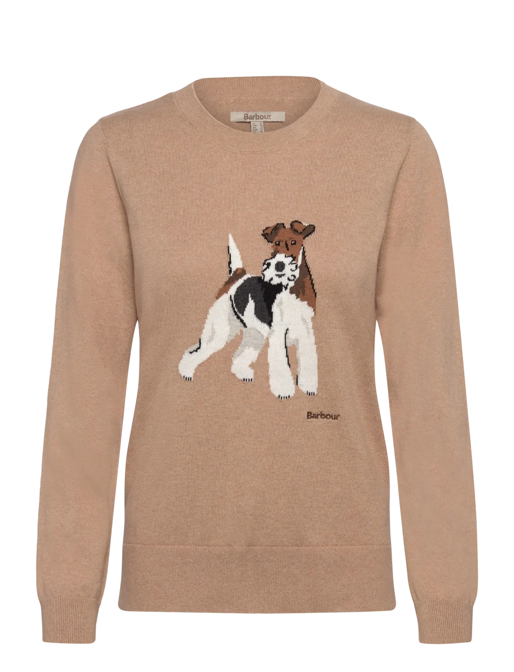 Barbour, fareham knitted jumper- Pale Camel
