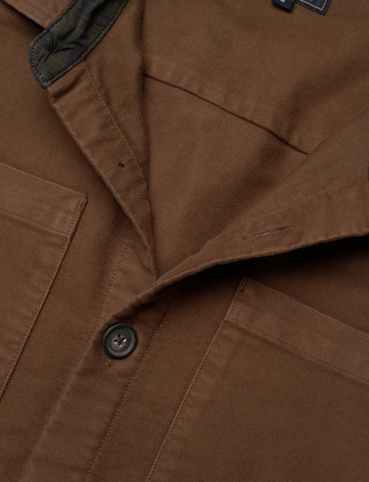 Barbour, Herre, Moleskin Overshirt- Dark Sand
