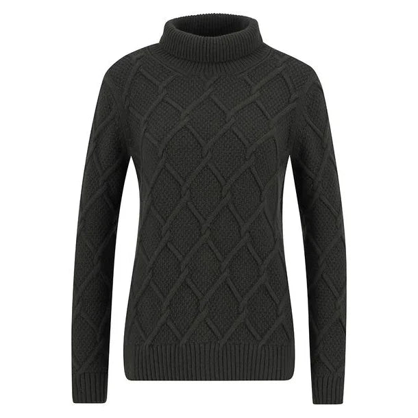 Barbour - sweater; Højhalset,  Burne Crew - Olive