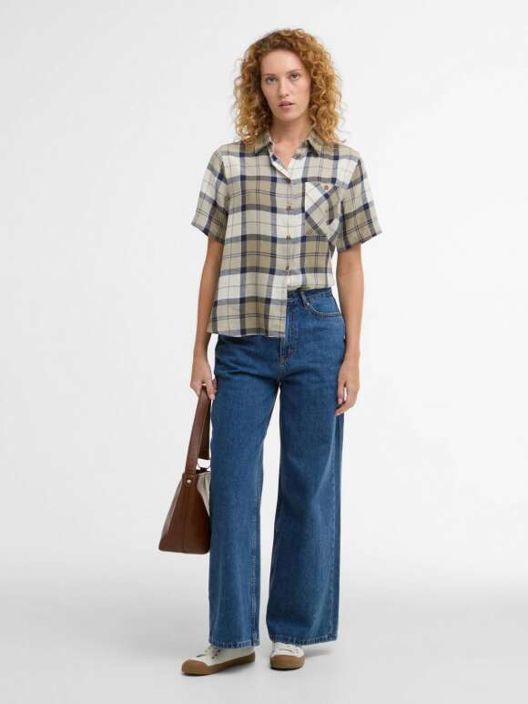 Barbour, t Shirt, Fern- Dress Navy Tartan