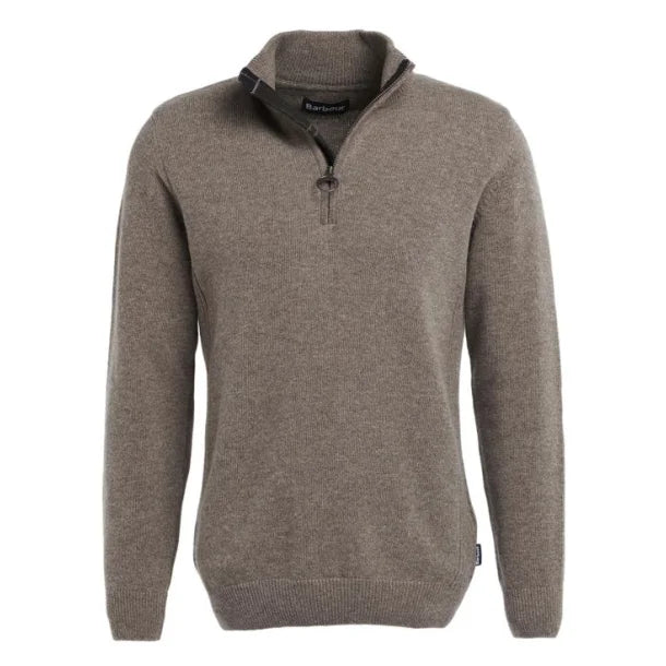 Barbour, Strik, Herre, Zip -Dark Stone