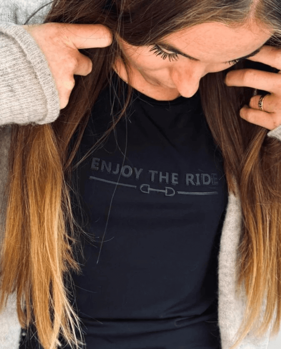 Cavalli T-Shirt - Enjoy The ride -Sort