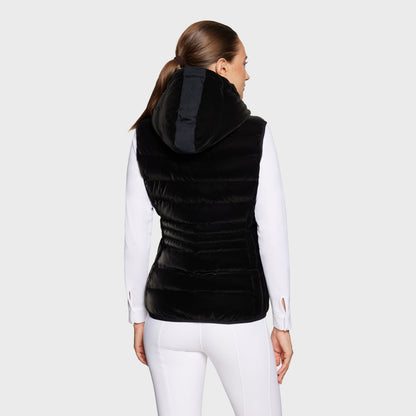 Samshield, chamvelour, Vest, Dame- Black velour